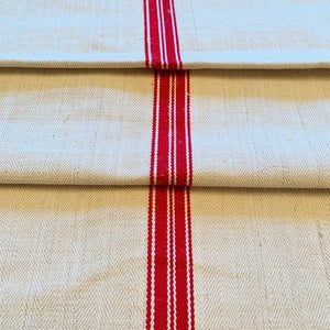 Vintage Grain Sack Table Runner- Red Stripe view 4