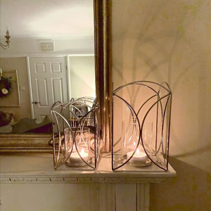 Silver Wire Candle Lantern view 3