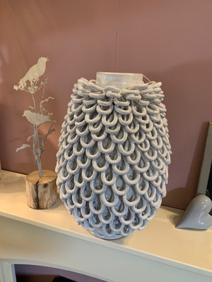 Tall White Loop Vase view 1