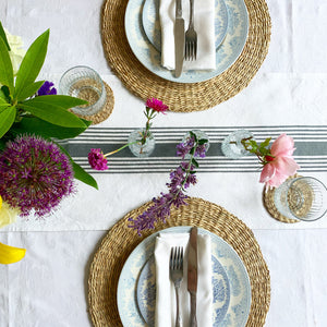 Grey Striped Table Runner view 4
