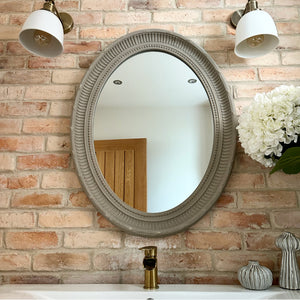 Grey Oval Mirror view 4