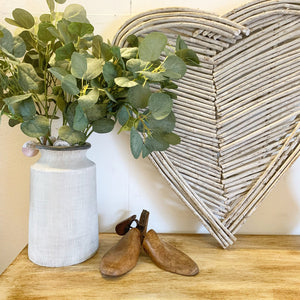 Medium White Washed Heart view 2