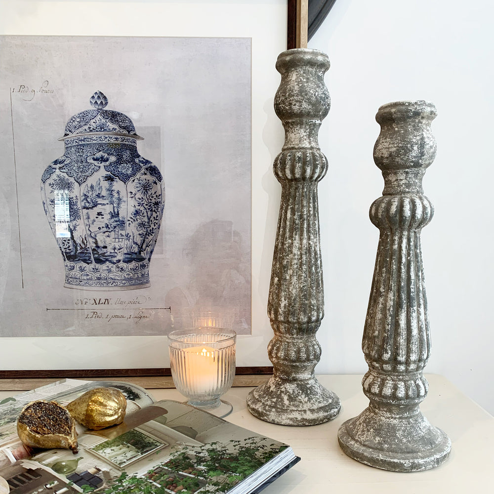 Grey Stone Candlestick