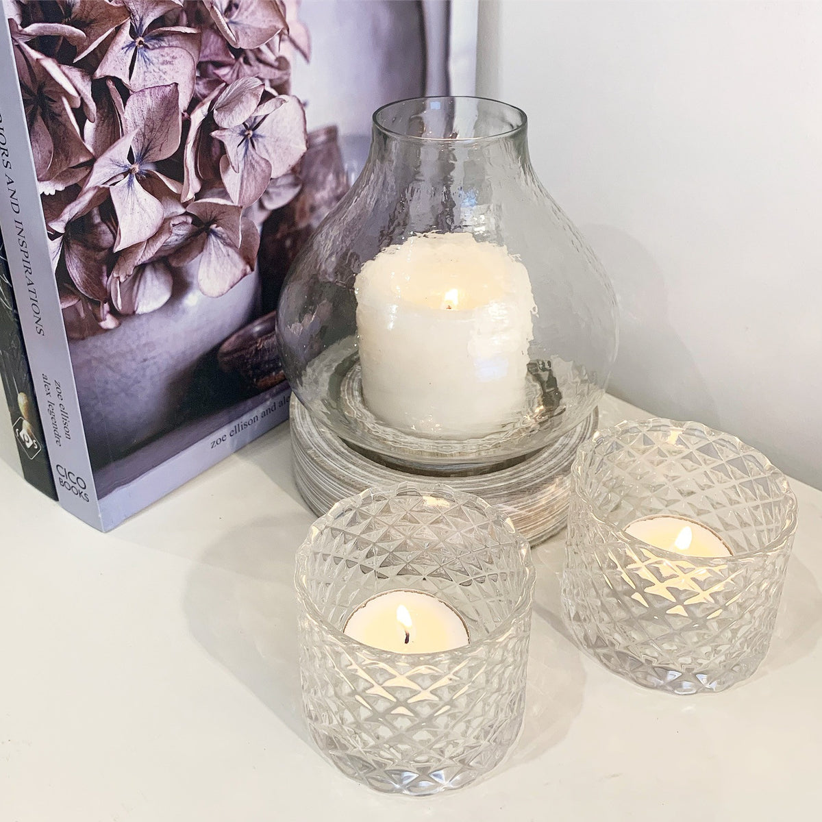 Small Round Glass Candle Votive