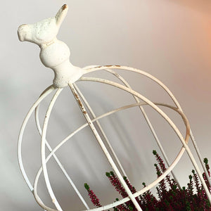 Tall White Bird Plant Stand view 2
