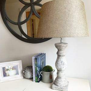 Rustic stone lamp view 7
