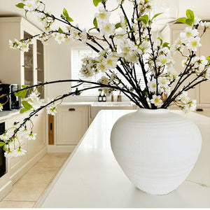 White Cherry Blossom Spray view 4
