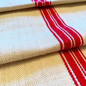 Vintage Grain Sack Table Runner- Red Stripe view 5