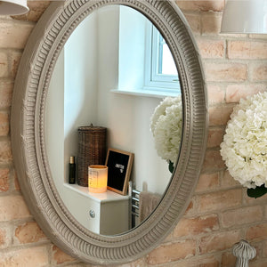Grey Oval Mirror view 5