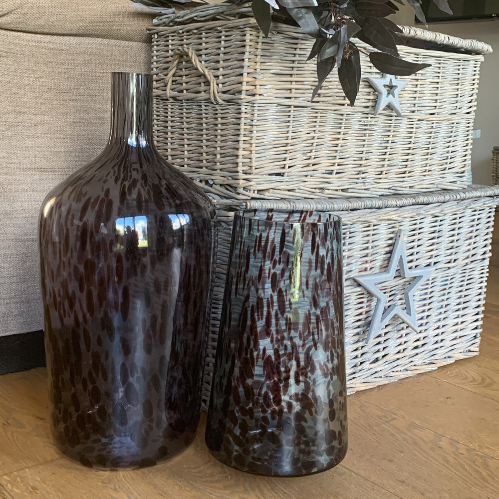 Black Dapple Bottle Vase