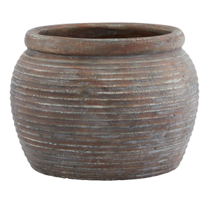 Athena Brown Rimmed Plant Pot view 2