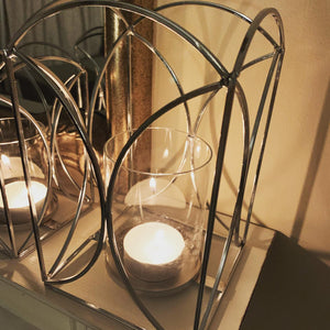 Silver Wire Candle Lantern view 4
