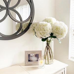 Huge White Hydrangea Stem view 1