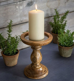 Carved Wooden Candle Holder view 7