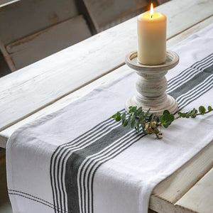 Grey Striped Table Runner view 5