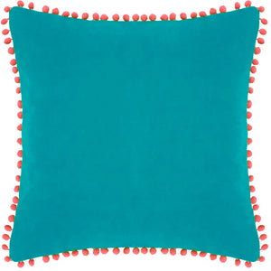Velvet Pompom Cushion view 2