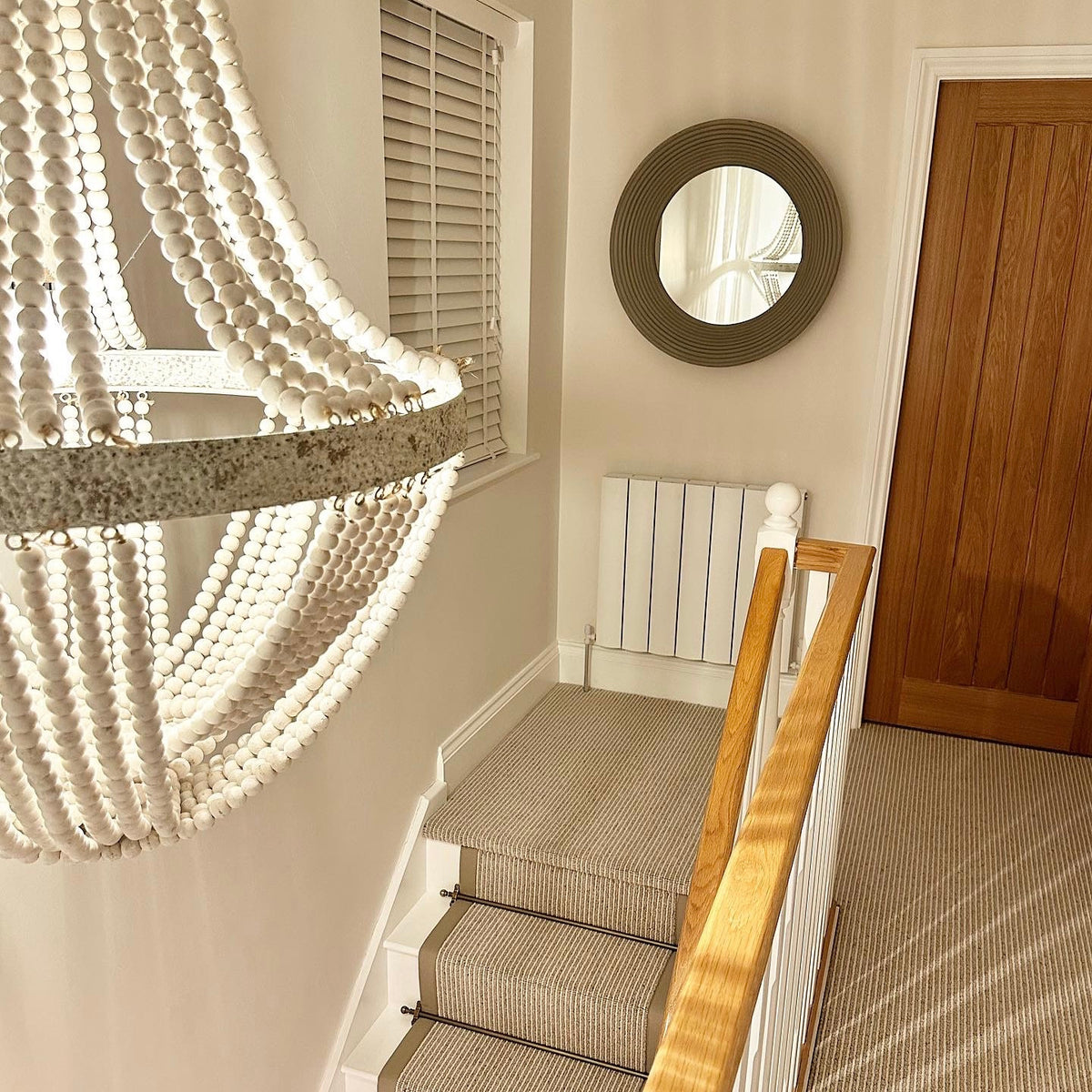 Wilton Grey Round Mirror