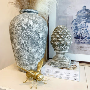 Grey Stone Pinecone Ornament view 1