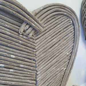 Medium White Washed Heart view 4