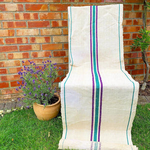 Grain Sack Table Runner- Purple & Green view 5