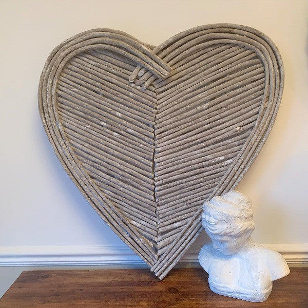 Medium White Washed Heart