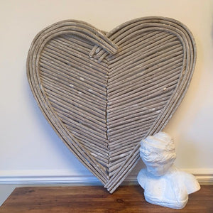 Medium White Washed Heart view 1