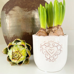 Embossed Heart Plant Pot view 3