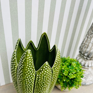 Green 'Spiky' Vase view 3