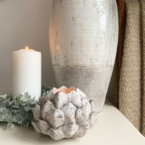 Small Rustic Artichoke Candle Holder view 2