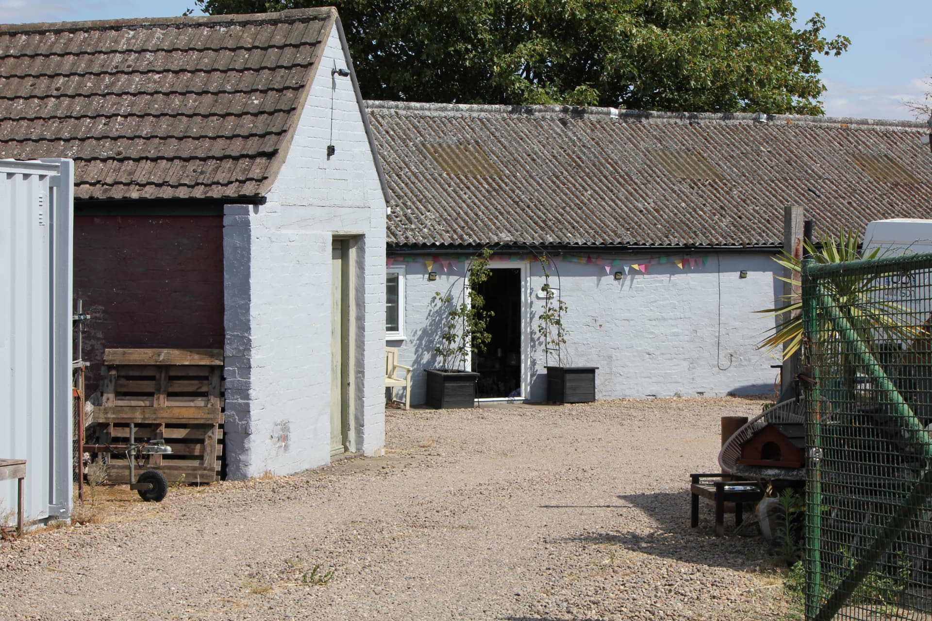 The barns and yard at Karglen, Heighington